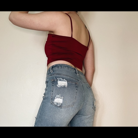 solid cami crop top - Picture 3 of 5